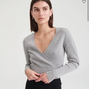 Cashmere Reversible Crossover Sweater